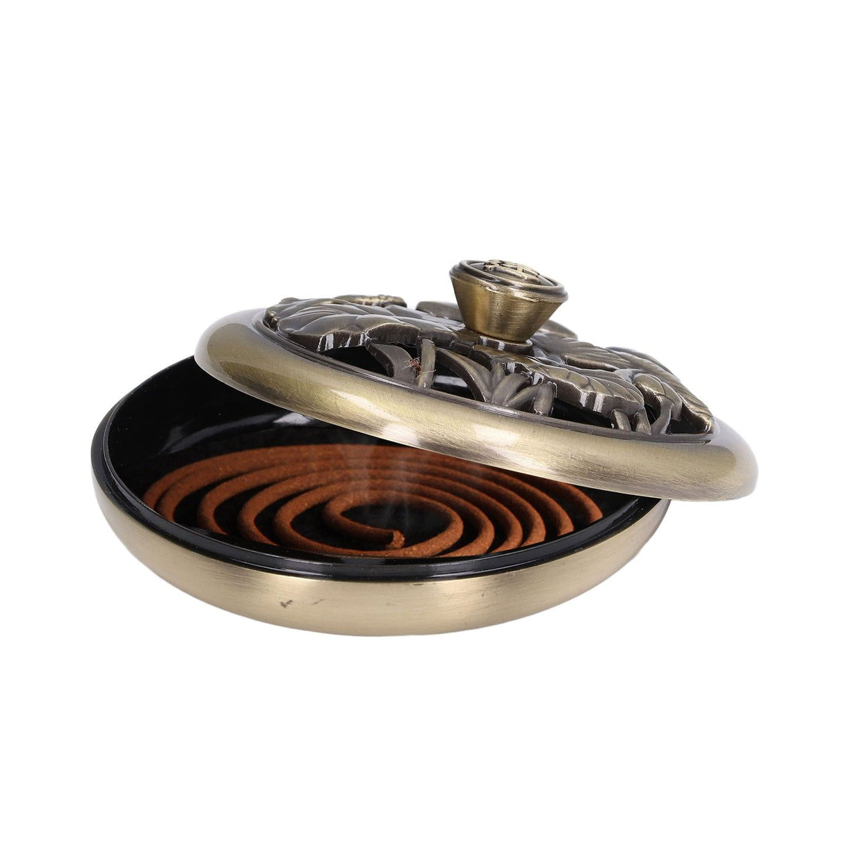 Coil Incense Burner Tray Vintage Incense Bowl Holder Metal Alloy for Living Room Bedroom Office368