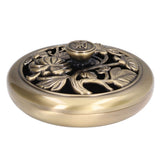 Coil Incense Burner Tray Vintage Incense Bowl Holder Metal Alloy for Living Room Bedroom Office367 - Top-Down View