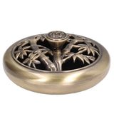 Coil Incense Burner Tray Vintage Incense Bowl Holder Metal Alloy for Living Room Bedroom Office366 - Front View