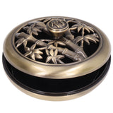Coil Incense Burner Tray Vintage Incense Bowl Holder Metal Alloy for Living Room Bedroom Office366 - Side View