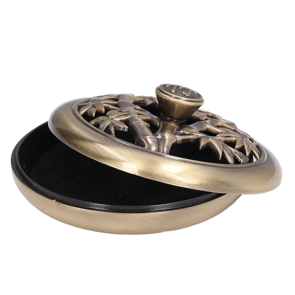 Coil Incense Burner Tray Vintage Incense Bowl Holder Metal Alloy for Living Room Bedroom Office366
