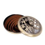 Coil Incense Burner Tray Vintage Incense Bowl Holder Metal Alloy for Living Room Bedroom Office366