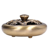 Coil Incense Burner Tray Vintage Incense Bowl Holder Metal Alloy for Living Room Bedroom Office366