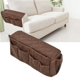 Couch Remote Holder Pocket Design Dustproof Waterproof Reasonable Layout Sofa Armrest OrganizersCoffee