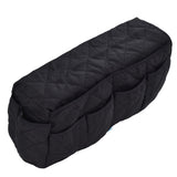 Couch Remote Holder Pocket Design Dustproof Waterproof Reasonable Layout Sofa Armrest OrganizersBlack - Close-Up Angle