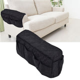 Couch Remote Holder Pocket Design Dustproof Waterproof Reasonable Layout Sofa Armrest OrganizersBlack - Extra Image