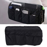 Couch Remote Holder Pocket Design Dustproof Waterproof Reasonable Layout Sofa Armrest OrganizersBlack - Extra Image