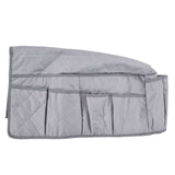 Couch Remote Holder Pocket Design Dustproof Waterproof Reasonable Layout Sofa Armrest OrganizersGrey - Front View