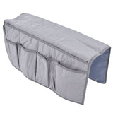 Couch Remote Holder Pocket Design Dustproof Waterproof Reasonable Layout Sofa Armrest OrganizersGrey