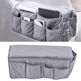Couch Remote Holder Pocket Design Dustproof Waterproof Reasonable Layout Sofa Armrest OrganizersGrey