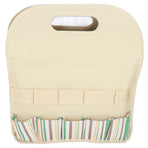Garden Tool Bag Garden Tote Storage Bag with Multi Pockets Home Organizer for Indoor and Outdoor GardeningKhaki Stripe Stitching