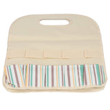 Garden Tool Bag Garden Tote Storage Bag with Multi Pockets Home Organizer for Indoor and Outdoor GardeningKhaki Stripe Stitching