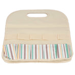 Garden Tool Bag Garden Tote Storage Bag with Multi Pockets Home Organizer for Indoor and Outdoor GardeningKhaki Stripe Stitching