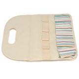 Garden Tool Bag Garden Tote Storage Bag with Multi Pockets Home Organizer for Indoor and Outdoor GardeningKhaki Stripe Stitching