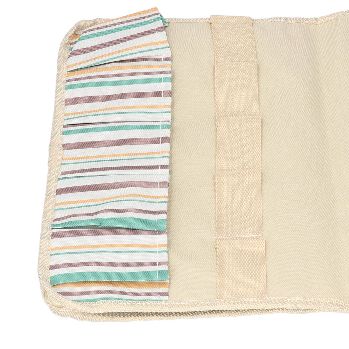 Garden Tool Bag Garden Tote Storage Bag with Multi Pockets Home Organizer for Indoor and Outdoor GardeningKhaki Stripe Stitching