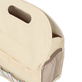 Garden Tool Bag Garden Tote Storage Bag with Multi Pockets Home Organizer for Indoor and Outdoor GardeningKhaki Stripe Stitching