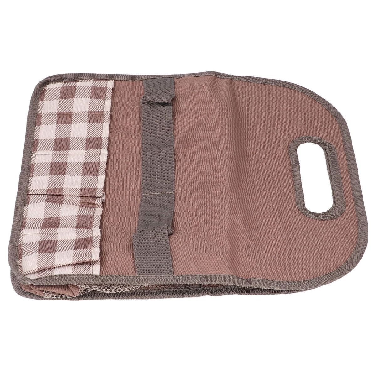 Garden Tool Bag Garden Tote Storage Bag with Multi Pockets Home Organizer for Indoor and Outdoor GardeningCoffee Lattice Stitching