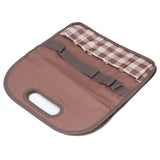 Garden Tool Bag Garden Tote Storage Bag with Multi Pockets Home Organizer for Indoor and Outdoor GardeningCoffee Lattice Stitching