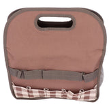 Garden Tool Bag Garden Tote Storage Bag with Multi Pockets Home Organizer for Indoor and Outdoor GardeningCoffee Lattice Stitching