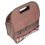 Garden Tool Bag Garden Tote Storage Bag with Multi Pockets Home Organizer for Indoor and Outdoor GardeningCoffee Lattice Stitching - Extra Image