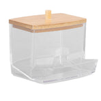 Cotton Swab Box Sturdy Durable Transparent High Smoothness Practical Storage Case with Cover