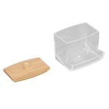 Cotton Swab Box Sturdy Durable Transparent High Smoothness Practical Storage Case with Cover