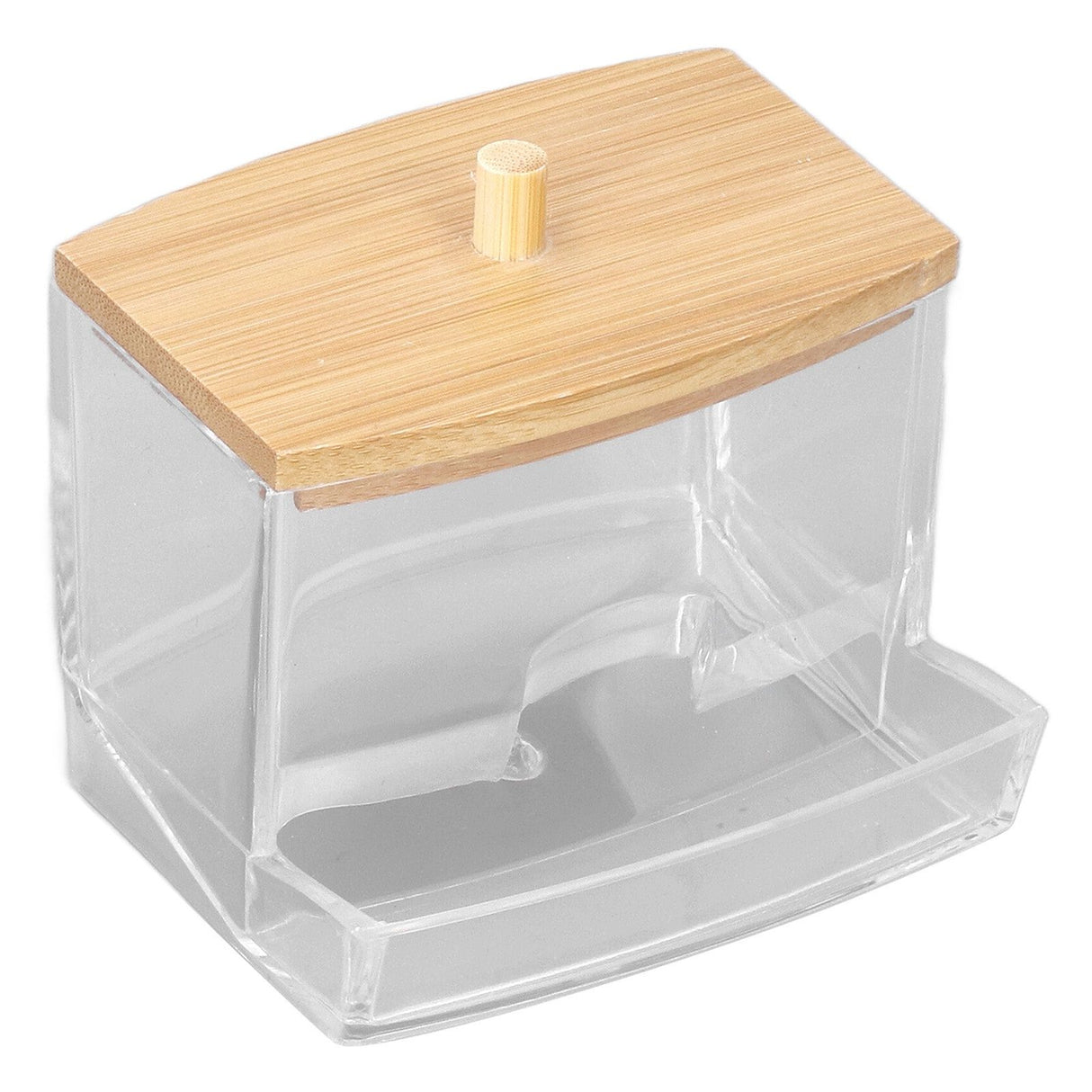 Cotton Swab Box Sturdy Durable Transparent High Smoothness Practical Storage Case with Cover