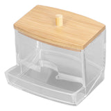 Cotton Swab Box Sturdy Durable Transparent High Smoothness Practical Storage Case with Cover