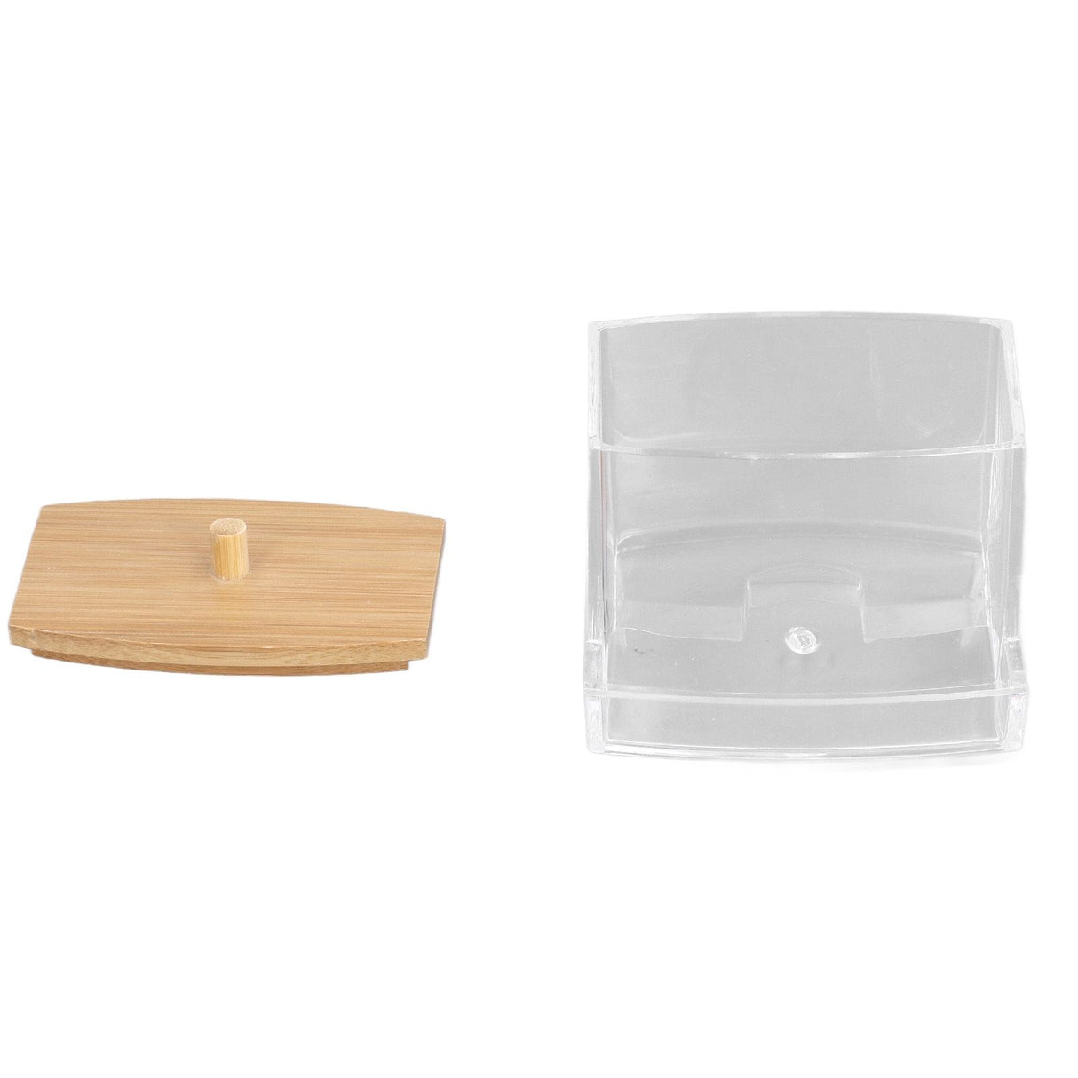 Cotton Swab Box Sturdy Durable Transparent High Smoothness Practical Storage Case with Cover