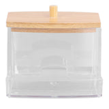 Cotton Swab Box Sturdy Durable Transparent High Smoothness Practical Storage Case with Cover - Extra Image