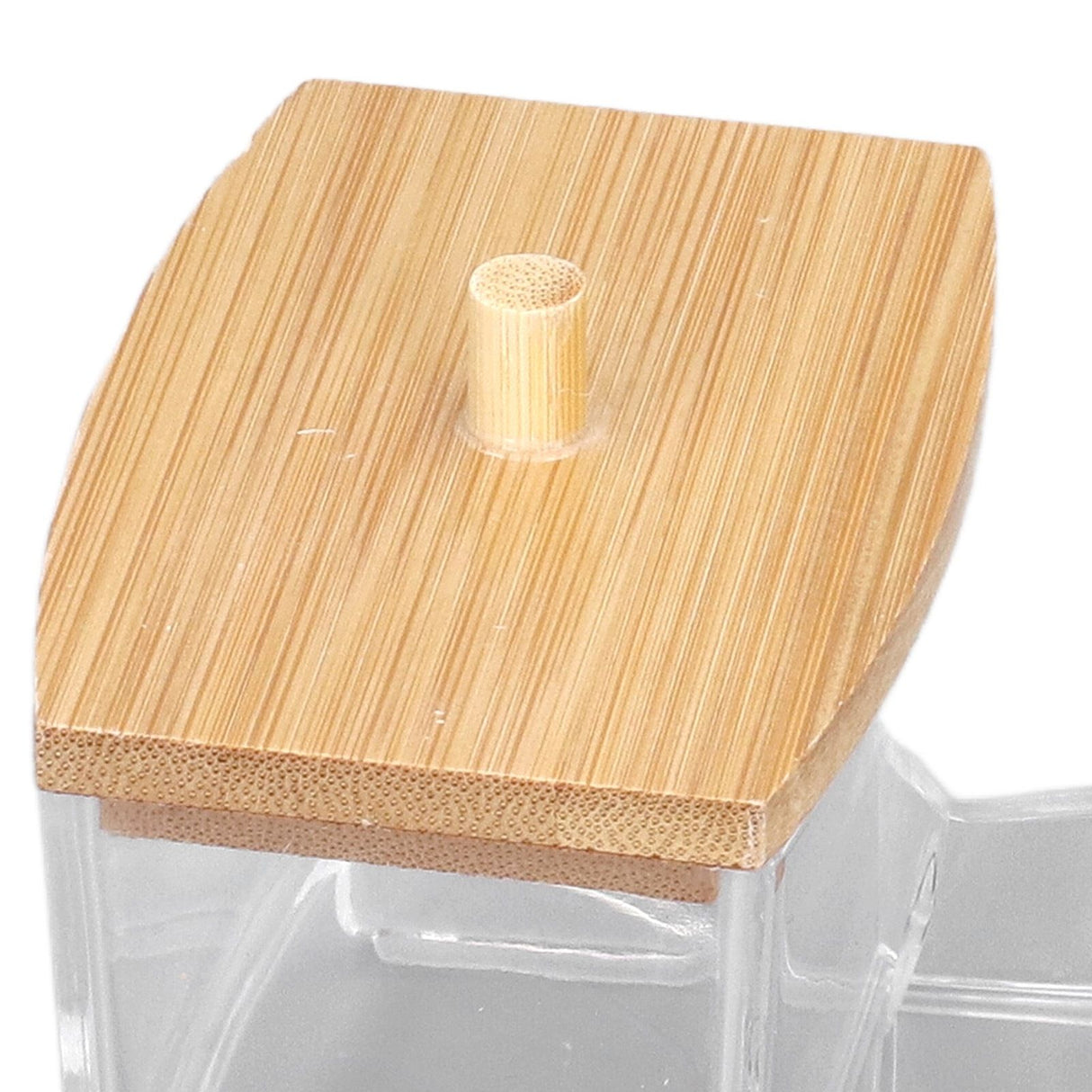 Cotton Swab Box Sturdy Durable Transparent High Smoothness Practical Storage Case with Cover