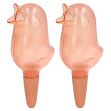 2Pcs Automatic Watering Device Bird Design Safe Environmentally Friendly Drip Irrigation Tool for Potted Plants - 45-Degree Angle