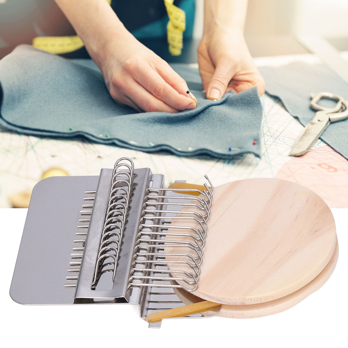 Mini Darning Machine DIY Portable Darning Loom Knitting Machine Weaving Tool for Household14 Hook