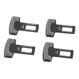4PCS/Set Car Seat Safety Belt Stopper Buckles Alarm Canceler Carbon Fiber Aluminum Alloy Universal