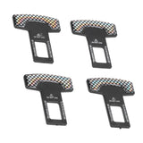 4PCS/Set Car Seat Safety Belt Stopper Buckles Alarm Canceler Carbon Fiber Aluminum Alloy Universal
