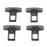 4PCS/Set Car Seat Safety Belt Stopper Buckles Alarm Canceler Carbon Fiber Aluminum Alloy Universal - Rear View