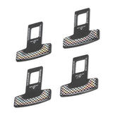 4PCS/Set Car Seat Safety Belt Stopper Buckles Alarm Canceler Carbon Fiber Aluminum Alloy Universal