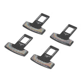 4PCS/Set Car Seat Safety Belt Stopper Buckles Alarm Canceler Carbon Fiber Aluminum Alloy Universal