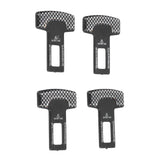 4PCS/Set Car Seat Safety Belt Stopper Buckles Alarm Canceler Carbon Fiber Aluminum Alloy Universal - Extra Image