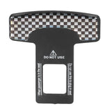 4PCS/Set Car Seat Safety Belt Stopper Buckles Alarm Canceler Carbon Fiber Aluminum Alloy Universal - Extra Image