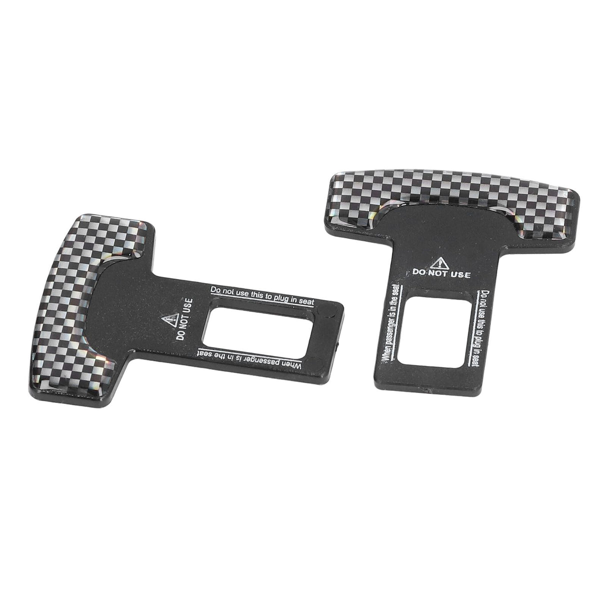 4PCS/Set Car Seat Safety Belt Stopper Buckles Alarm Canceler Carbon Fiber Aluminum Alloy Universal