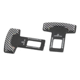 4PCS/Set Car Seat Safety Belt Stopper Buckles Alarm Canceler Carbon Fiber Aluminum Alloy Universal - Extra Image