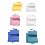 6pcs Wall Mount Phone Holder Self Adhesive Remote Control Storage Box Wall Beside Charging Phone Stand for Bedroom - Front View