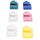 6pcs Wall Mount Phone Holder Self Adhesive Remote Control Storage Box Wall Beside Charging Phone Stand for Bedroom - Top-Down View