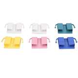 6pcs Wall Mount Phone Holder Self Adhesive Remote Control Storage Box Wall Beside Charging Phone Stand for Bedroom - 45-Degree Angle