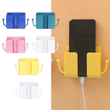6pcs Wall Mount Phone Holder Self Adhesive Remote Control Storage Box Wall Beside Charging Phone Stand for Bedroom - Extra Image