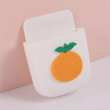 Remote Control Holders Wall Mount Adhesive Organizer Pen Storage Box Phone Holder for Office Home SchoolOrange - Front View