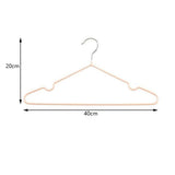 10PCS 40cm Clothing Hanger Coat Hanger Clothes Drying Rack Stainless Steel Laundry RackPink - Top-Down View