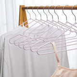 10PCS 40cm Clothing Hanger Coat Hanger Clothes Drying Rack Stainless Steel Laundry RackPink - Low Angle
