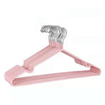 10PCS 40cm Coat Clothes Hanger Stainless Steel Drying Clothes Rack Laundry Rack for DormitoryPink